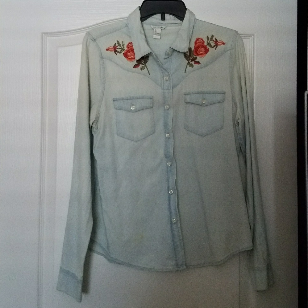 Light wash Jean shirt